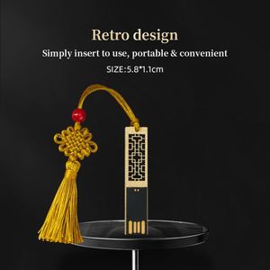 Cuaderno con Cierre de Nudo Chino Estilo Retro, Memoria USB y Bolígrafo, Set de Regalo Empresarial, Cuadernos de Oficina, Gran Venta - Product Image 2