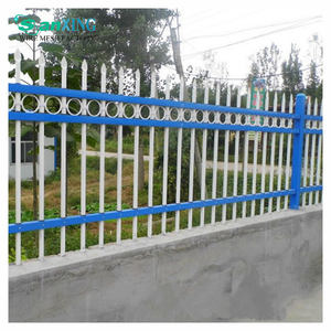 Panneaux de clôture en fer forgé extérieur personnalisables Clôture en métal Décoration de jardin Clôture en acier au zinc noir blanc bleu antirouille - Product Image 6