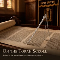 Pointeur de la Torah, pointeur à main Yad, plaqué argent avec chaîne, cadeau Bar Mitzvah, pointeur de lecture de la Bible hébraïque pour la synagogue