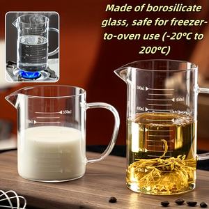 Gobelet doseur en verre <span class=keywords><strong>empilable</strong></span> de 350 ml <span class=keywords><strong>à</strong></span> 1000 ml, gobelet doseur en verre gradué, bécher en verre transparent, usage commercial et domestique - Product Image 3