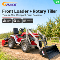 Mini tracteur à roues 4x4, livraison gratuite, mini charrue, tracteur 18 CV, mini chargeur, tracteur agricole pour jardin et verger