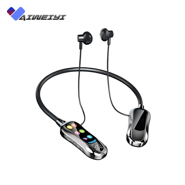 KG13 Wireless Neckband for BT Earphones with Color Screen Microphone Live Streaming Noise Cancellation OEM Factory Wholesale