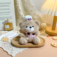En gros, porte-clés en peluche ours en peluche mini mignon, chef cuisinier mignon