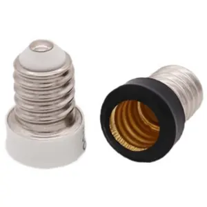 E14 à E12 support de lampe Led convertisseur vis douille d'ampoule adaptateur LED économie de lumière halogène Bases de lampe 3A blanc noir