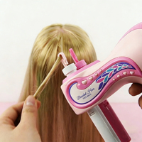 AiJH Machine à tresser les cheveux automatique avec effets lumineux, kit d'outils conforme EN71, en plastique, pour tressage torsadé, jouet pour filles