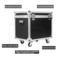 Valise trolley rigide en aluminium 12U-20U de taille personnalisable, boîte de protection étanche pour équipement sur mesure avec poignée