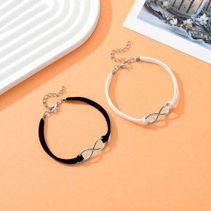 <span class=keywords><strong>Bracelet</strong></span> en cuir suédé avec charme <span class=keywords><strong>infini</strong></span> fait à la main par le fabricant, fermeture réglable, charme <span class=keywords><strong>infini</strong></span>, <span class=keywords><strong>bracelet</strong></span> pour femmes - Product Image 4
