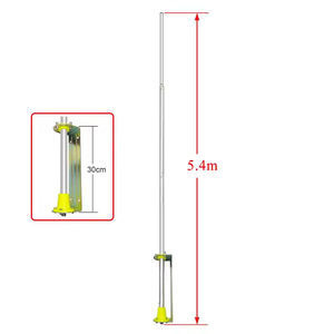 เสาอากาศสื่อสารอลูมิเนียมอัลลอยด์ 27MHz เสาอากาศ Cb 26-28MHz เสาอากาศวิทยุภายนอกอาคารพร้อมขายึด สถานีฐาน CB - Product Image 1