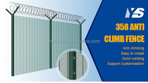 Clôture soudée galvanisée 358 avec indice anti-coupure classe C4, revêtement en poudre pour la sécurité des villas - Product Image 5