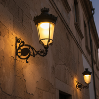 Lampadaire LED décoratif urbain en aluminium, style palais vintage, indice de protection IP66, pour usage résidentiel