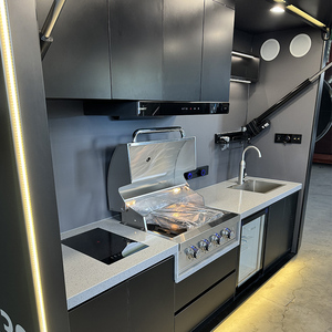 <span class=keywords><strong>Cocina</strong></span> Exterior Resistente a la Oxidación con Cobertizo de Textura Metálica, <span class=keywords><strong>Cocina</strong></span> Exterior con Puerta Eléctrica para Patio - Product Image 3