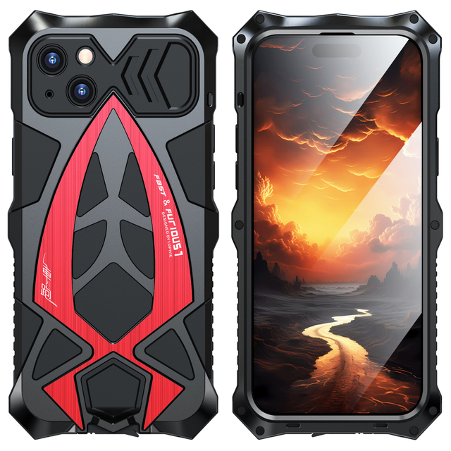 2024 Full Protection Shockproof Mobile Cover Metal Silicone Sports Car Phone Case for Iphone 17 16 15 Pro Max