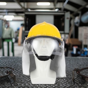 Casque de pompier jaune personnalisable en gros, certifié 3C, résistant au feu, anti-écrasement, avec fentes, 4 unités - Product Image 6