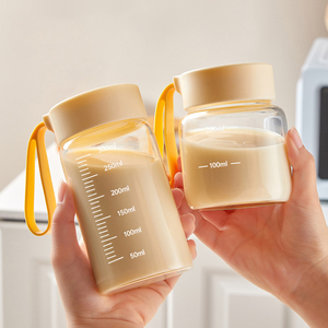 Botella de <span class=keywords><strong>Agua</strong></span> Portátil de Vidrio Borosilicato con Escala de Medición, Resistente al Calor, <span class=keywords><strong>para</strong></span> Leche, Jugo y Bebidas - Product Image 2