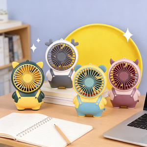 Mini Cartoon Fan Portable Rechargeable USB For Kids Students With Three Speeds DC Motor - Product Image 1