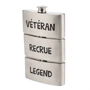 Custom Design Three In One Handy Premium Steel Whiskey Flask Long Lasting Minimalist Look Great for Whiskey <b>Fans</b> - Product Image 1