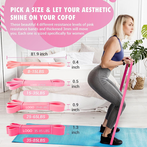 Custom Logo Women Fitness Circle <b>Bands</b> Resistance Exercise Stretch Resistance <b>Bands</b> Set Pull up <b>Band</b> for <b>Workout</b> - Product Image 3