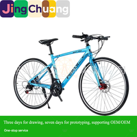 Vélo de route pour homme, guidon plat, 28 pouces, léger, pour course, étudiant, pneus fins, avec changement de vitesse