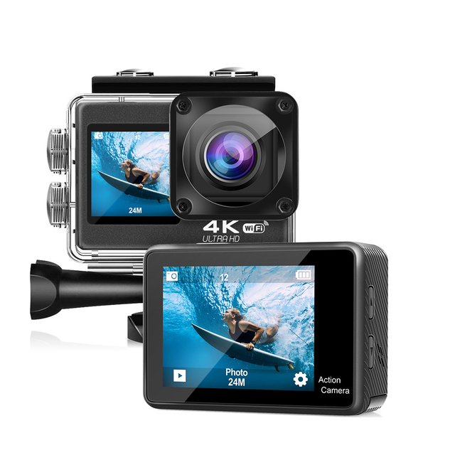 Action Camera Vlog 10 Ausek Pro Recording Function 4K Sports Action Camera 4K Waterproof Ausek Pro Camera for Bikes