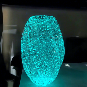 <span class=keywords><strong>Vaso</strong></span> in Vetro Luminoso con Motivo a Spirale, Design Moderno e Minimalista per Fiori Idroponici e Piante Verdi, Decorazione da Scrivania - Product Image 1