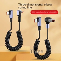 Usine directe 90 degrés enroulé USB a vers USB C câble 6A charge rapide transfert de données à Angle droit USB Type C câble court pour téléphone