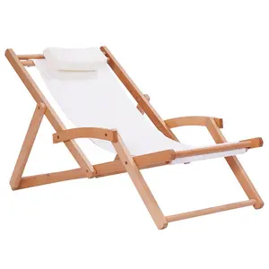 Chaise de loisirs extérieure en aluminium pliante et imperméable à l'eau en bois pour meubles de patio de jardin d'hôtel