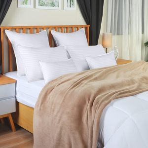 Juego de Almohadas Blancas Alternativas <span class=keywords><strong>a</strong></span> las de Plumas, Almohadas Refrescantes de Calidad Hotelera para <span class=keywords><strong>Dormir</strong></span> Boca Arriba, Boca Abajo o de Lado - Product Image 4