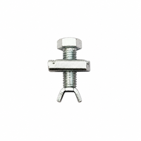 Boulon hexagonal en acier galvanisé sur mesure avec support en U et écrou coulissant pour fixations de montage de machines OEM