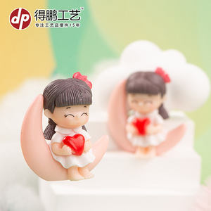 โมเดลคู่รักเด็กชายเด็กหญิง วัสดุ PVC ตัวการ์ตูนตกแต่งโต๊ะทำงาน ตกแต่งห้องนอน ของตกแต่งวันวาเลนไทน์ - Product Image 4