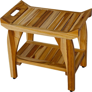 Tabouret de douche en bois massif antidérapant et imperméable pour personnes âgées, taille et couleur personnalisables - Product Image 3