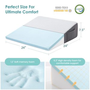 Anti Snoring Ortopedic Adult Wedge Reading Back <strong>Pillow</strong> Backrest <strong>Sciatica</strong> hr Foam Filler Orthopedic Bed Wedge <strong>Pillow</strong> for Seniors - Product Image 2