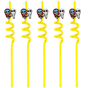 Offre Spéciale : Pailles Spirales Personnalisables à Thème Halloween (Citrouilles, Têtes <span class=keywords><strong>de</strong></span> Mort, Vampires) - Product Image 4