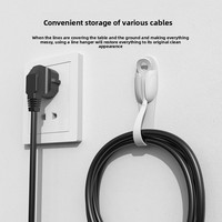 Organisateur de câbles pour appareils électroménagers, enrouleur de câbles, support de cordon, crochet de rangement pour câbles d'alimentation/charge/données, noir, blanc, gris