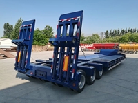 Semirremolque de Plataforma Baja de 3 Ejes y 50 Toneladas de Alta Calidad para Transporte de Contenedores y Bobinas de Acero