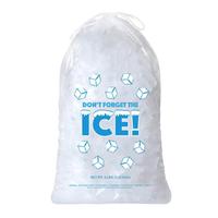 Sac de rangement pour glaçons en LDPE recyclé, imprimé sur mesure, qualité alimentaire, robuste, anti-fuite, pour usine de glace, supermarché, bar