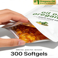 Capsules de gel mou de haute qualité 6000mg d'huile d'origan et d'huile de graines noires pour la santé digestive et l'immunité - Marque privée pour