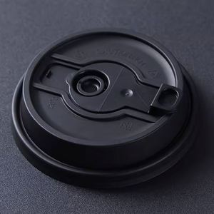 Gobelet jetable transparent en plastique de 90 mm avec couvercle anti-déversement à ouverture facile en PP pour bouteilles et fermetures – Vente en gros - Product Image 1
