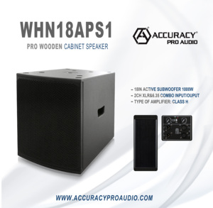 Accuracy Pro <span class=keywords><strong>Audio</strong></span> WHN18APS1 Altavoz Subwoofer Activo de 18 Pulgadas y 500 W RMS con <span class=keywords><strong>Amplificador</strong></span> Profesional <span class=keywords><strong>Sundown</strong></span> Sound - Product Image 6