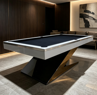 Nouvelle table de billard professionnelle de luxe sur mesure, design moderne, haute qualité, 9ft, 8ft, 7ft, avec coussinets, ardoise, cuir et bois massif