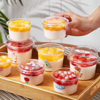 Dessert Pudding au Lait de Coco Double Couche, Mousse de Lait Cuite, Glace Alaska à Emporter, Boîte d'Emballage, Coupe de Mousse, Pot de Yaourt