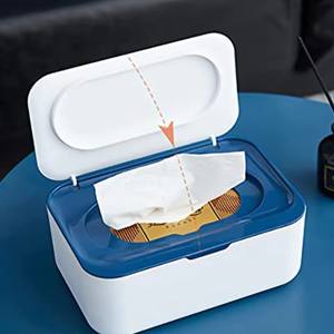 エレガントなデザインのベビーワイプコンテナ簡単にきれいなきちんとしたワイプケース効果的なシール付きドライ & ウェットワイプ収納幼児用 - Product Image 1