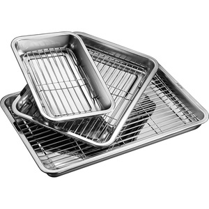 Bandeja Cuadrada de Acero Inoxidable Migao 304, Gruesa, No Magnética, Apta para Microondas, para Servir Té y Café en Hoteles - Product Image 3