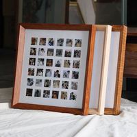 Cadre photo de bureau moderne et élégant, bois naturel et acrylique, logo d'entreprise personnalisé, fournisseur de cadeaux d'entreprise et d'articles promotionnels