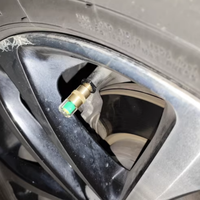 Indikator Tekanan Tutup Katup Monitor Tekanan Ban 36 PSI 2.4 bar Peringatan Tekanan Udara untuk Mobil, Sepeda, dan Truk (4PCS)