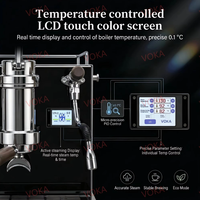 Mesin Espresso Spring Lever, Boiler Uap 2.5L + Boiler Kopi 0.3L, PID 0.1 ° C Precision, Tangki Air 2.5L Terintegrasi