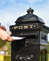Boîte aux lettres en aluminium autoportante, étanche et durable avec une grande capacité pour la livraison de journaux à domicile