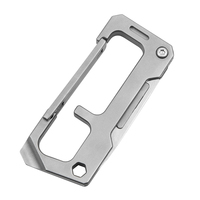Porte-clés multifonctionnel minimaliste en alliage de titane, outil de poche ultraléger EDC avec couteau et clé hexagonale pour le camping en plein air