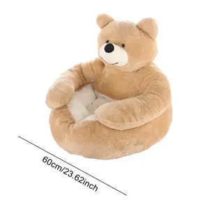 Super Soft Winter Warm Pet <span class=keywords><strong>Bed</strong></span> Abnehmbare wasch bare Kuschel Panda Bett Katze Schlaf kissen Plüsch kissen Hund Schlafs ofa Hunde produkte - Product Image 2