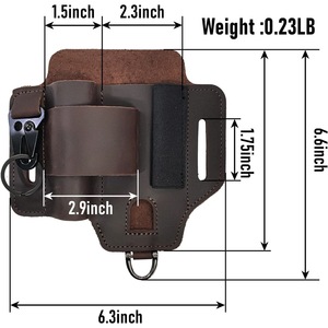 EDC Multi-functional <strong>Tool</strong> <strong>Kit</strong> Portable Leather <strong>Tool</strong> Storage Waist <strong>Bag</strong> - Product Image 4