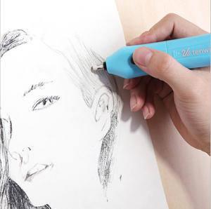 शैली स्केच पर प्रकाश डाला गया पेंसिल चोखा के साथ बिजली के लिए रबड़ बच्चे स्टेशनरी कार्यालय 2 * एएए बैटरी - Product Image 3